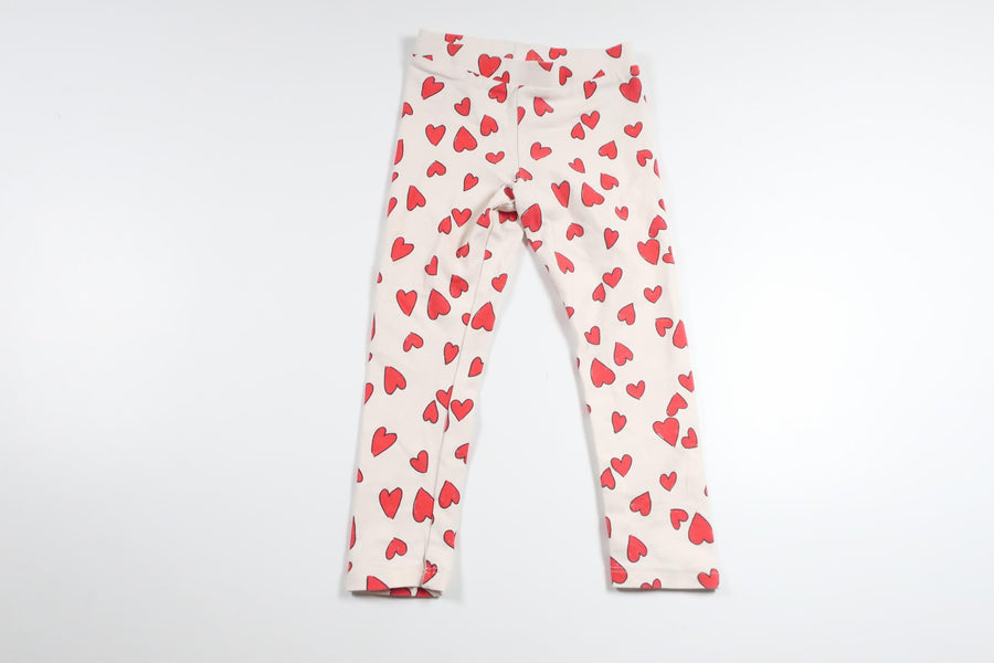 Leggings med hjärtan från H&M - Storlek 92 - Benvit