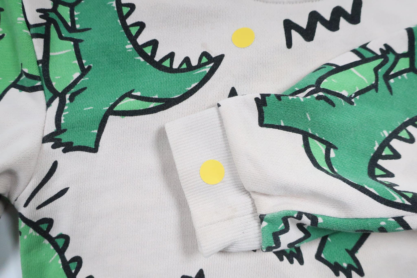 Sweatshirt med dinosaurier från H&M - Storlek 98/104 - Beige