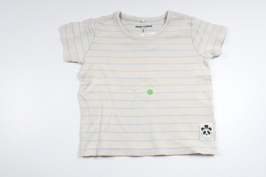 Ribbad tröja från Mini Rodini - Storlek 80/86 - Benvit