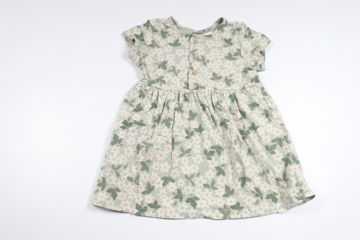 Floral dress from Lindex - Size 74 - Green