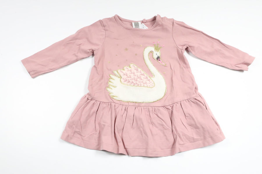 Dress with swan from Lindex - Size 74 - Purple