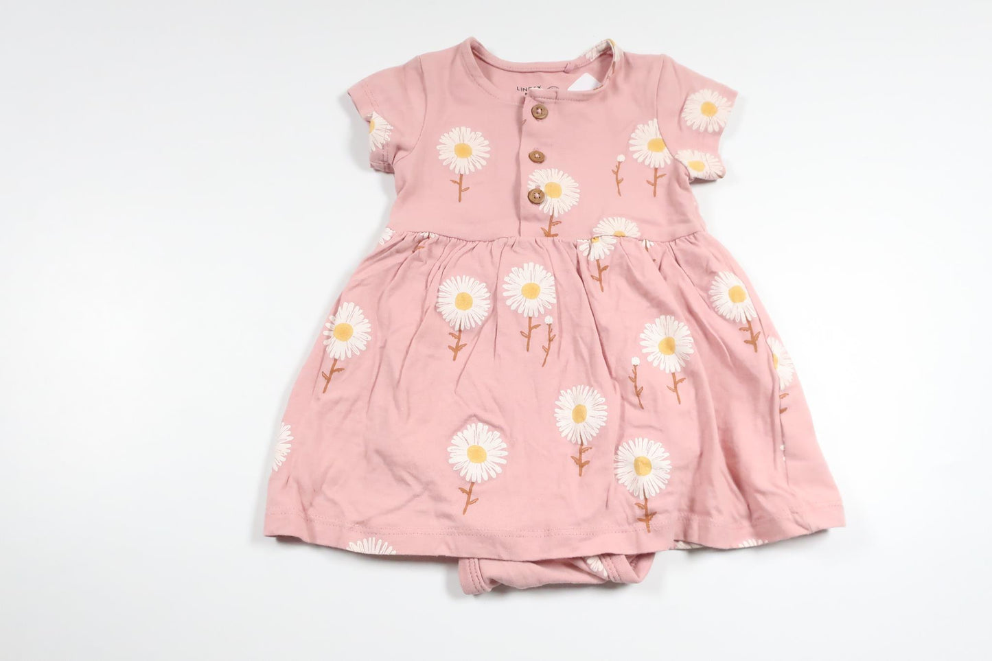 Klänning med inbyggd body från Lindex - Storlek 62 - Rosa