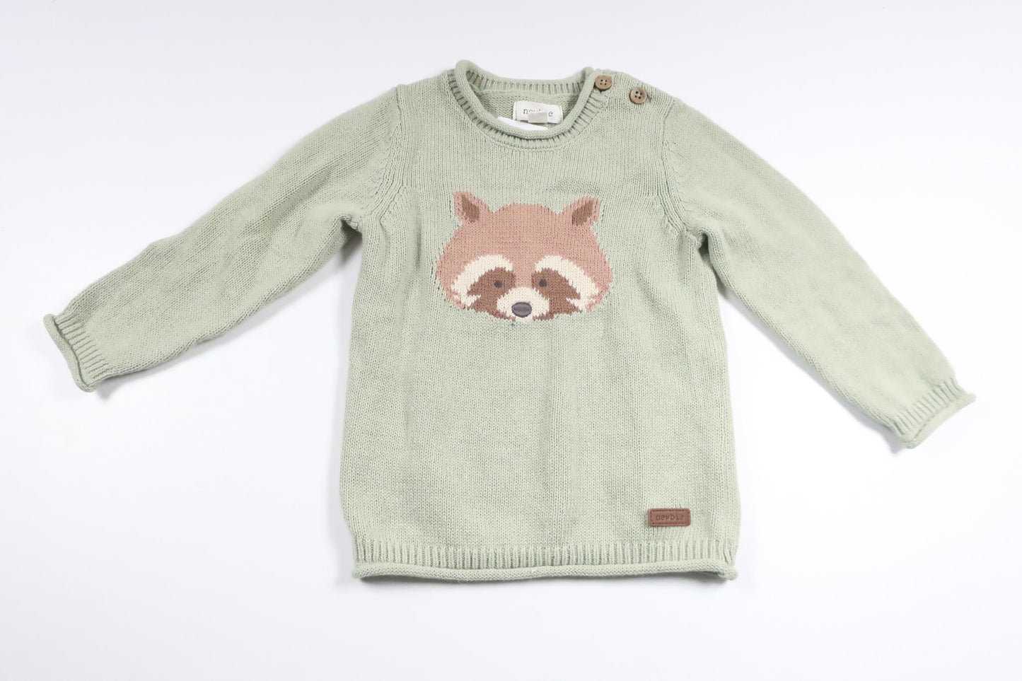 Stickad tröja från Newbie - Storlek 74 - Grön