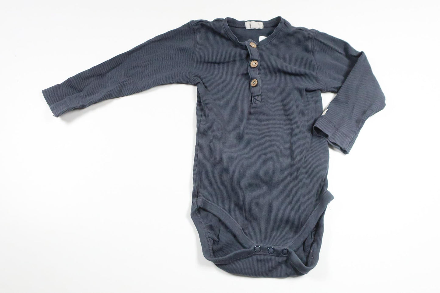 Ribbad body från Newbie - Storlek 80 - Marinblå