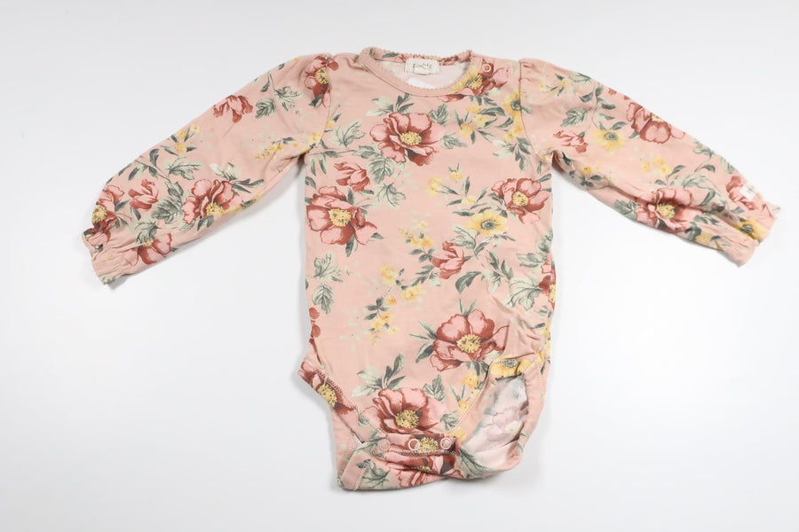 Floral bodysuit from Newbie - Size 74 - Pink