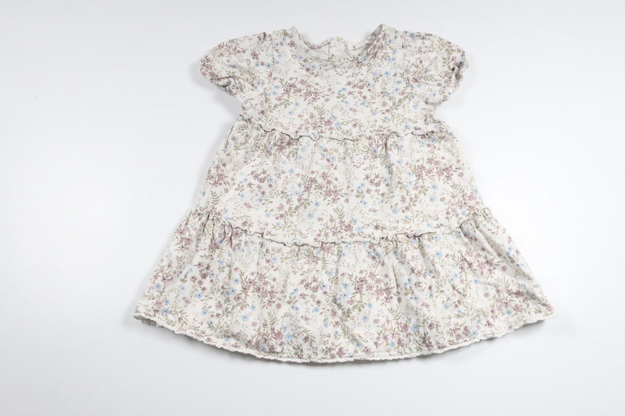 Blommig klänning från Newbie - Storlek 86 - Vit