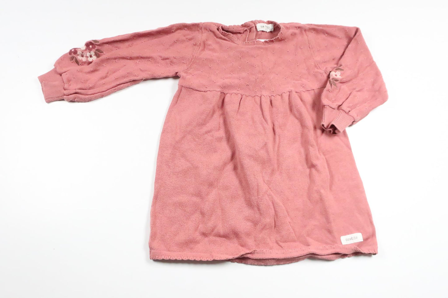 Stickad klänning från Newbie - Storlek 80 - Rosa