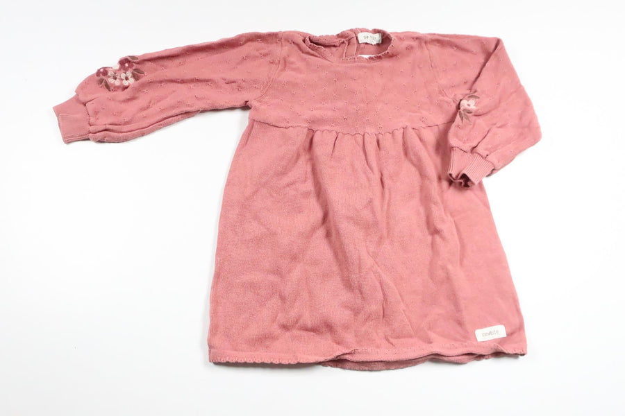 Knitted dress from Newbie - Size 80 - Pink