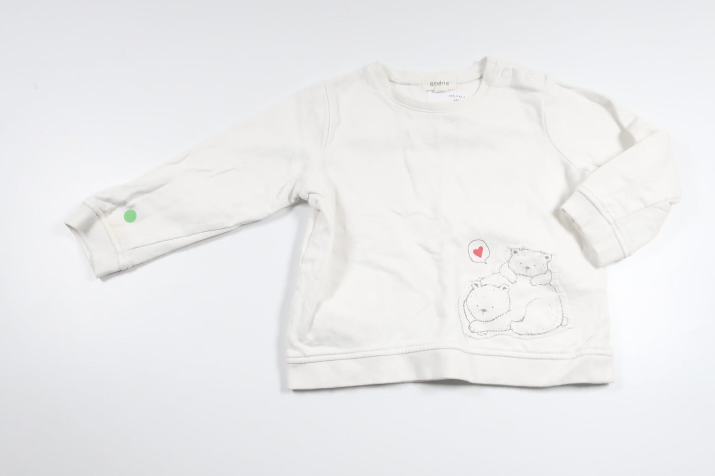 Sweatshirt från Newbie - Storlek 80 - Vit