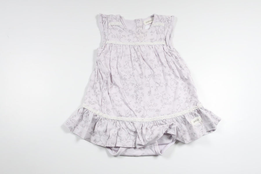 Klänning med inbyggd body från Newbie - Storlek 68 - Lila