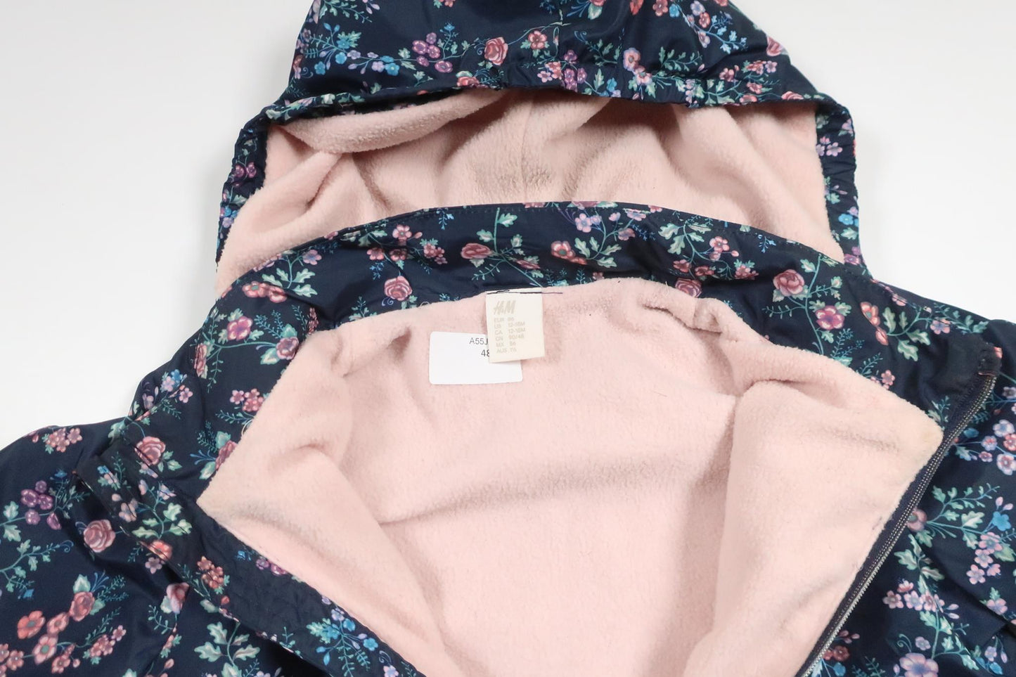 Fleecefodrad vindjacka från H&M - Storlek 86 - Blå