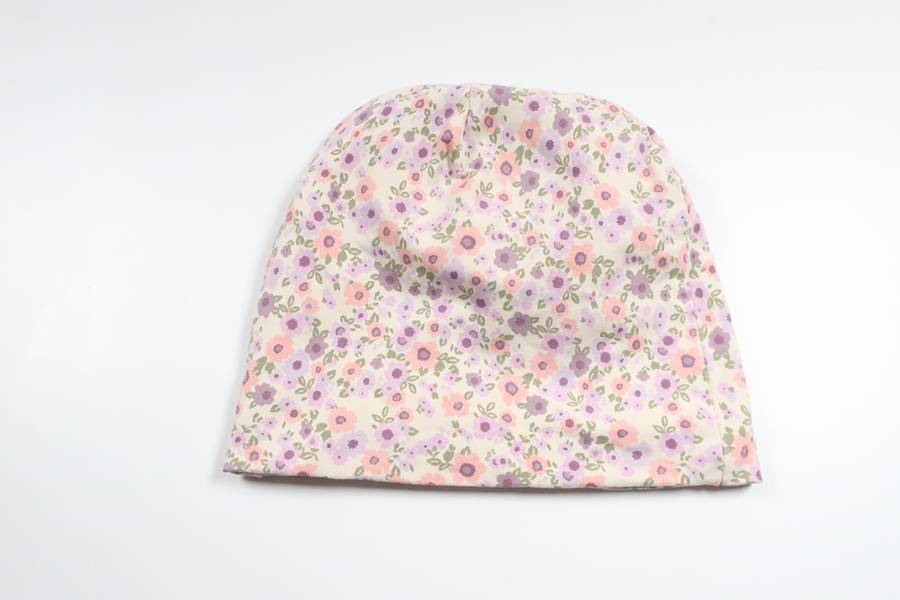 Blommig mössa från Lindex - Storlek 48/50 - Lila