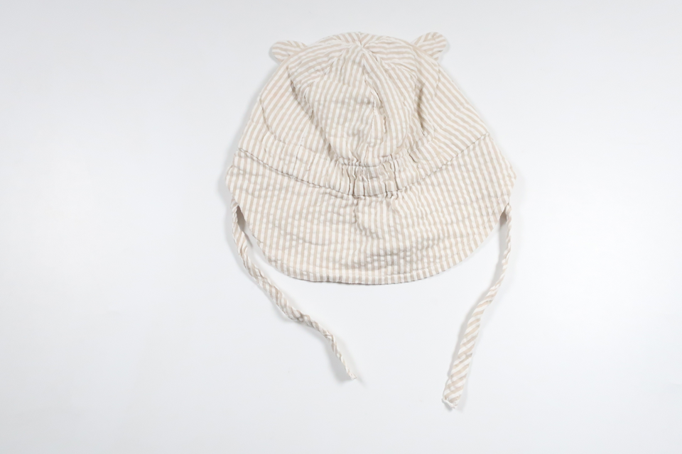 Soft striped cap from Lindex - Size 48/50 - Beige