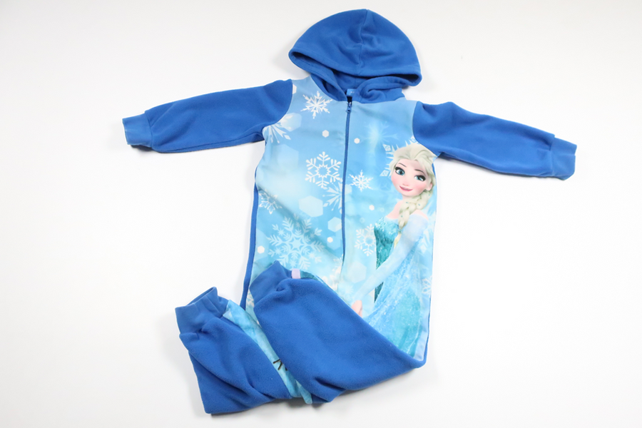Fleeceoverall med Frozen motiv från Disney - Storlek 98 - Blå