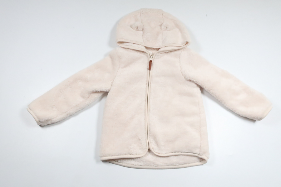 Munjacka i teddy från H&M - Storlek 98 - Benvit
