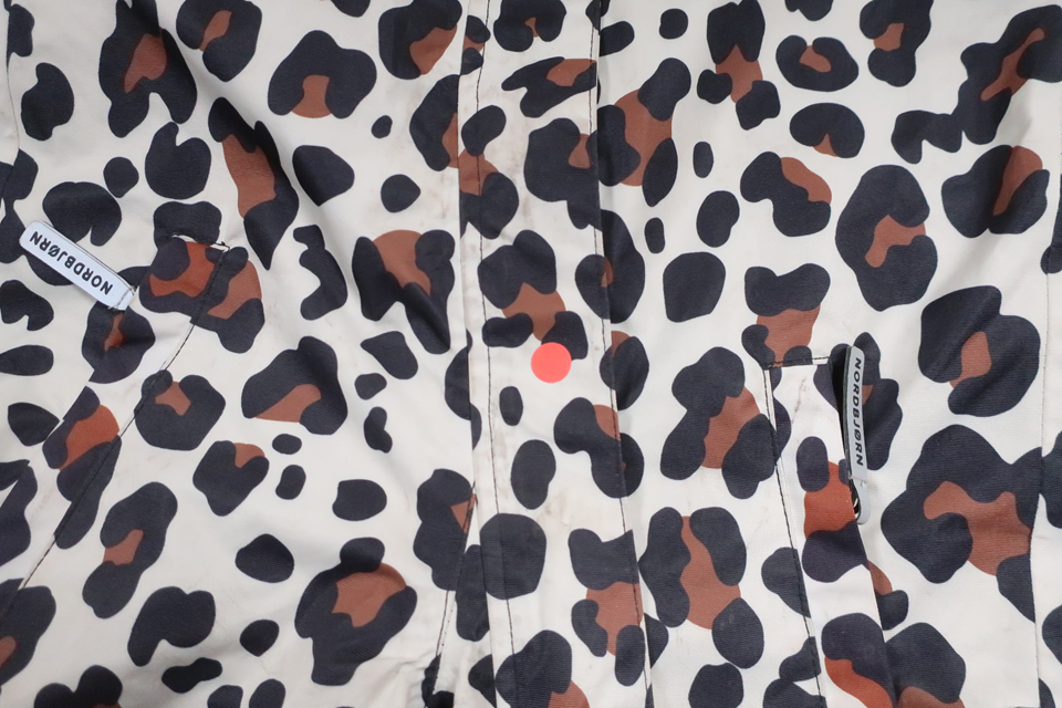 Leopardmönstrad skaloverall från Nordbjörn - Storlek 92 - Beige