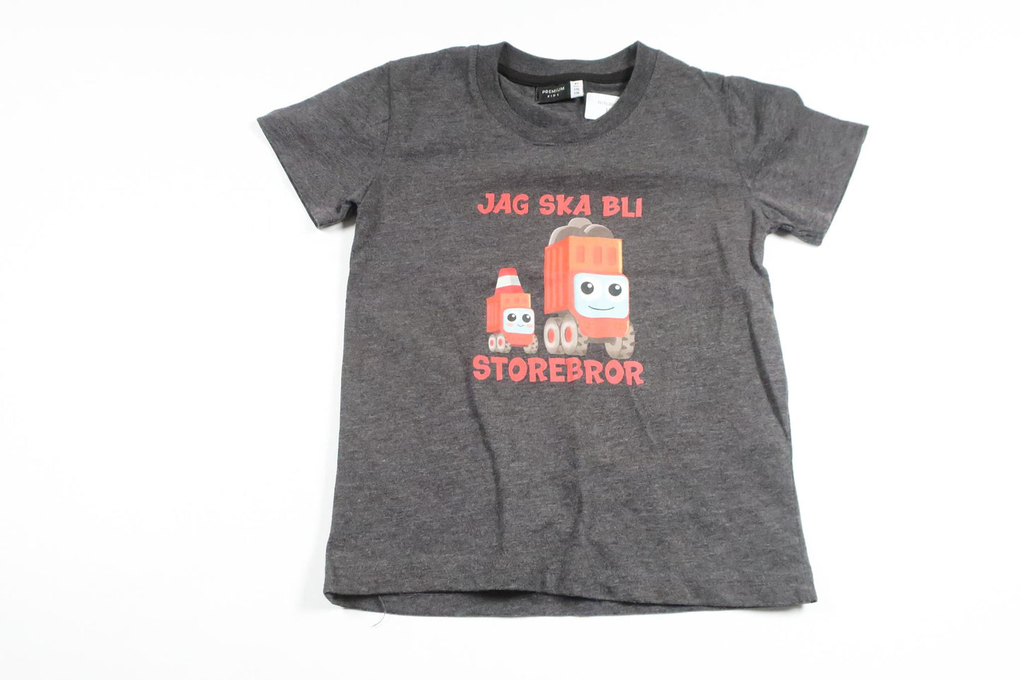 T-shirt "Storebror" från Premium Kids - Storlek 110/116 - Grå