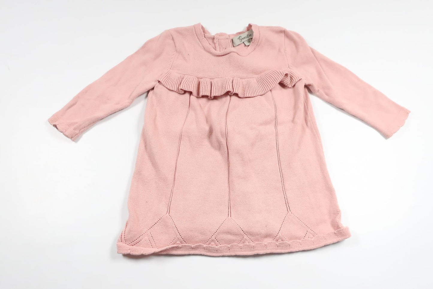 Stickad klänning från Sweetie - Storlek 74 - Rosa