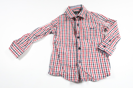 Rutig skjorta från Baby Skill - Storlek 80 - Röd