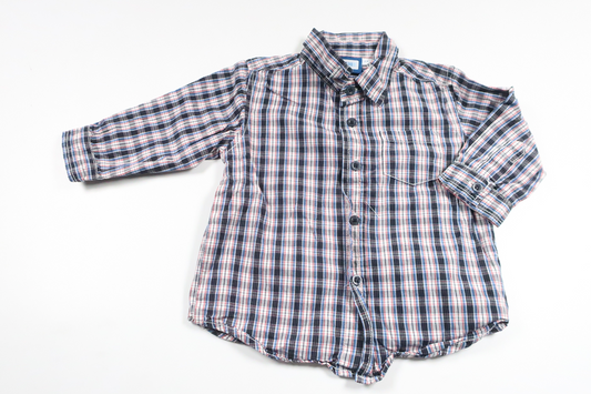 Rutig skjorta från Mini Rodini - Storlek 74 - Blå