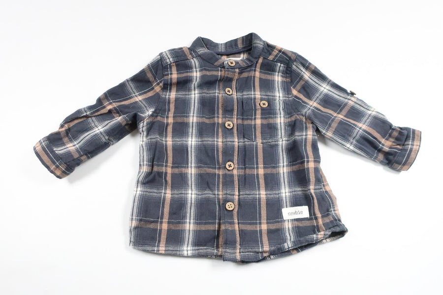 Rutig skjorta från Newbie - Storlek 62 - Blå