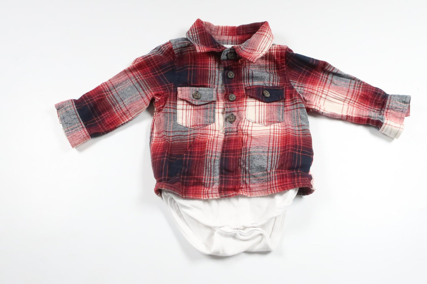 Skjortbody från Name It - Storlek 62 - Röd