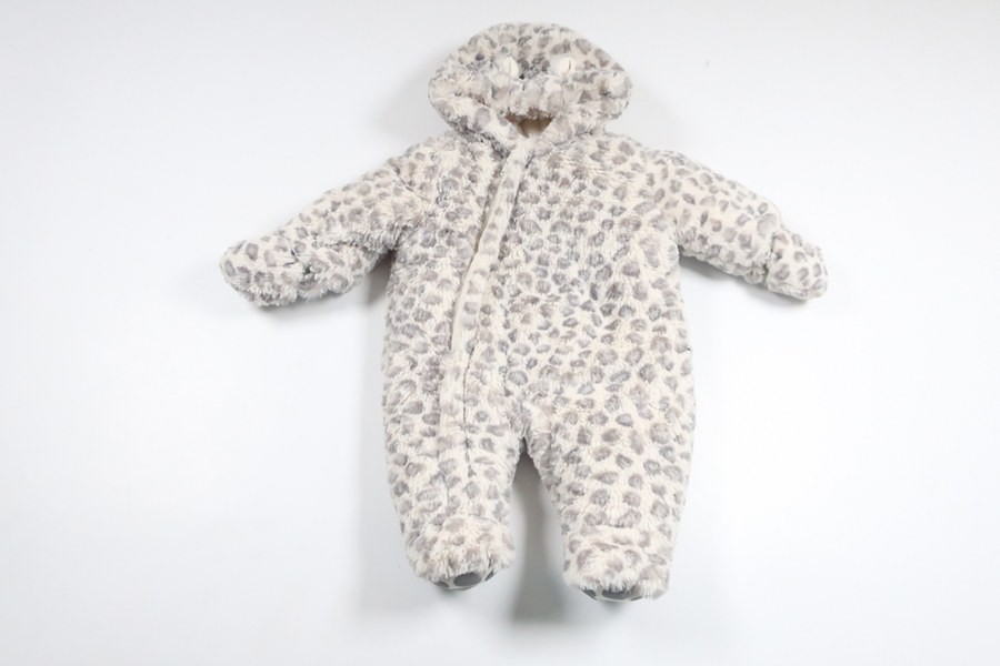 Tjock fleeceoverall från Mothercare - Storlek 50/56 - Grå