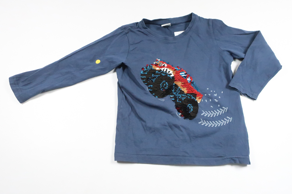 Tröja med vändbara paljetter från Lindex - Storlek 104 - Blå