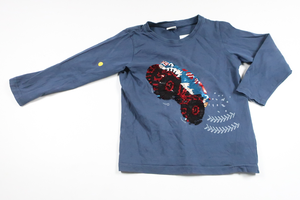 Tröja med vändbara paljetter från Lindex - Storlek 104 - Blå