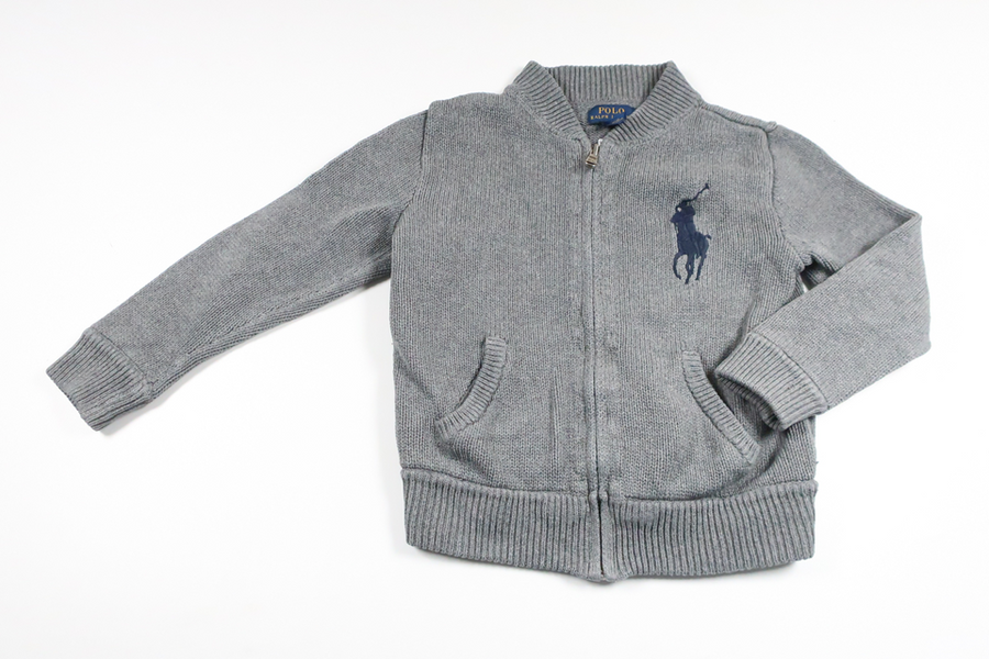 Stickad kofta från Ralph Lauren - Storlek 98/104 - Grå