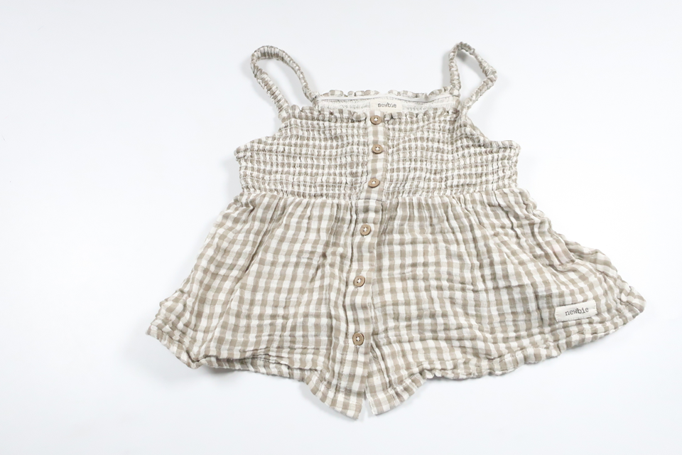 Rutig tunika från Newbie - Storlek 116 - Grön