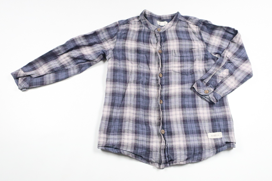 Rutig skjorta från Newbie - Storlek 98 - Blå