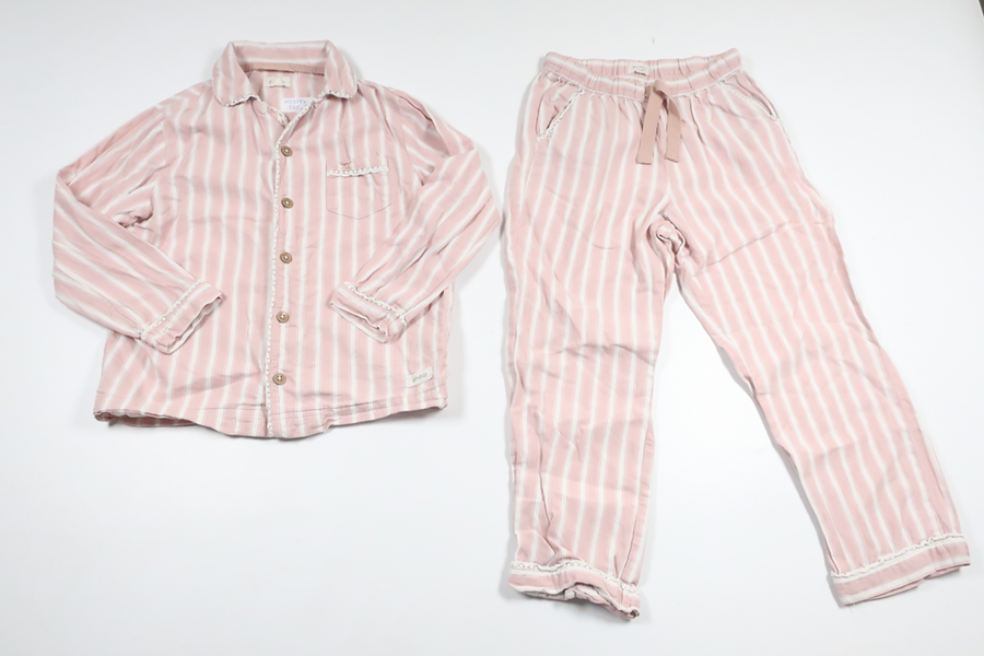 Randig tvådelad pyjamas från Newbie - Storlek 110/116 - rosa