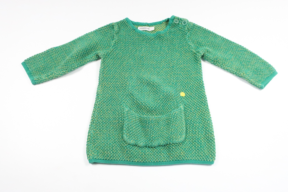 Stickad klänning från Nappies - Storlek 86 - Grön