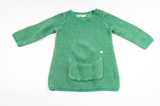 Stickad klänning från Nappies - Storlek 86 - Grön
