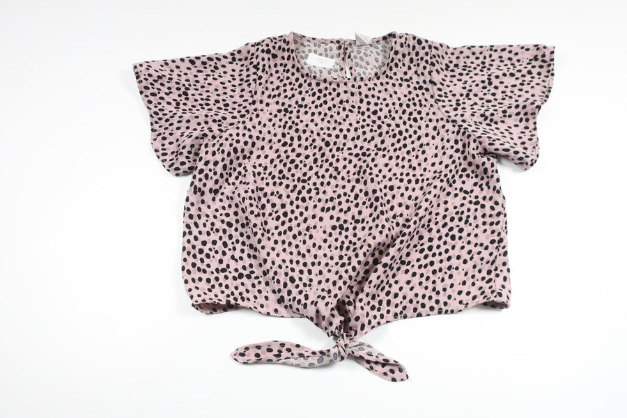 Polka dot tunic from Lindex - Size 128 - Purple