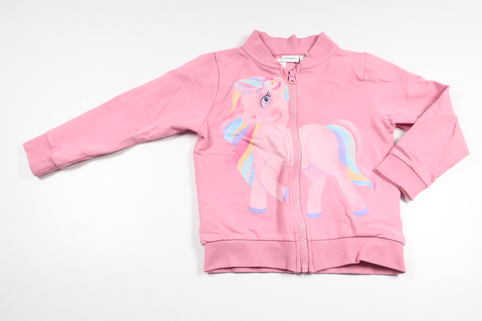 Kofta med enhörning från Name It - Storlek 98 - Rosa