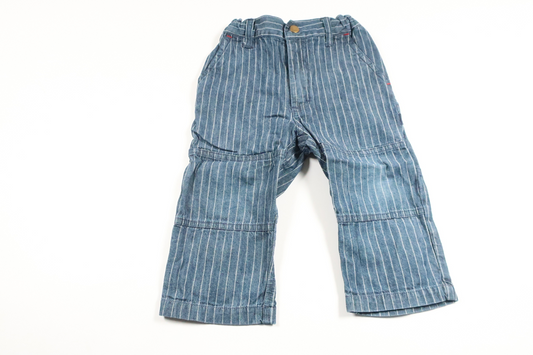 Randiga byxor från Okänt - Storlek 74/80 - Blå