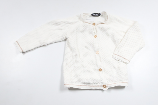 Stickad kofta från MeToo - Storlek 68 - Vit