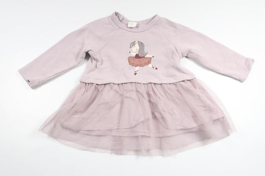Klänning med enhörning från H&M - Storlek 74 - Lila