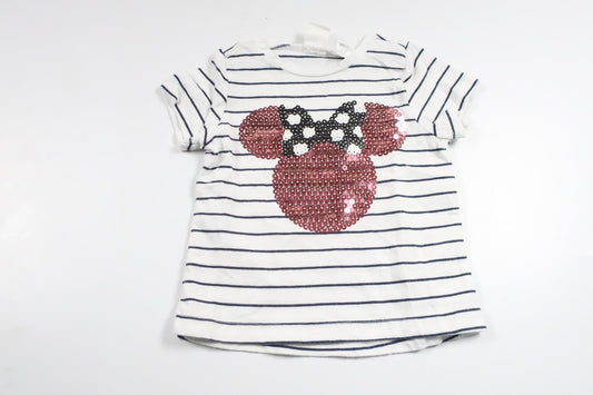 Randig t-shirt med Mimmi från H&M - Storlek 68 - Vit
