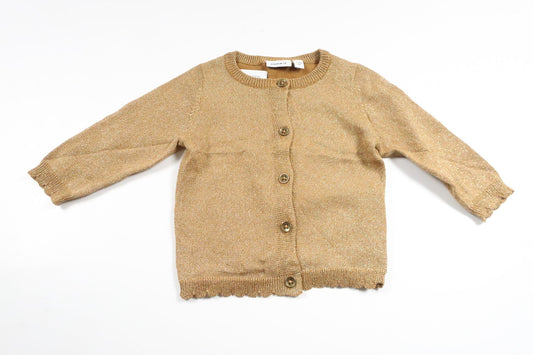 Glittrig kofta från Name It - Storlek 62 - Guld