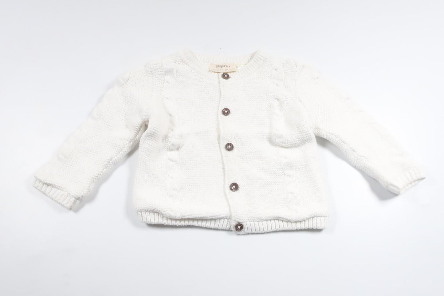 Stickad kofta från Lupilu - Storlek 62/68 - Benvit