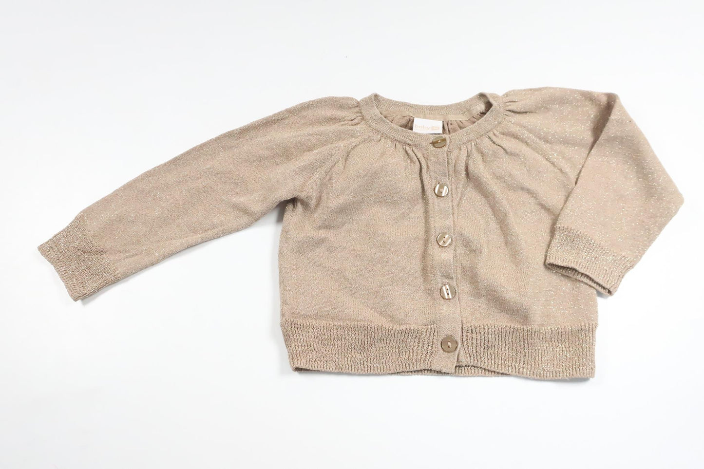 Glittrig kofta från Lindex - Storlek 74 - Guld