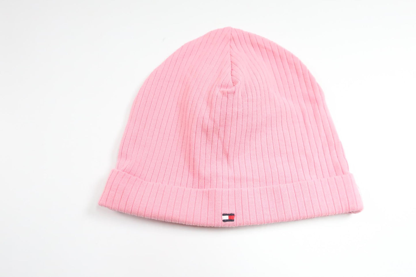 Ribbad mössa från Tommy Hilfiger - Storlek 80 - Rosa