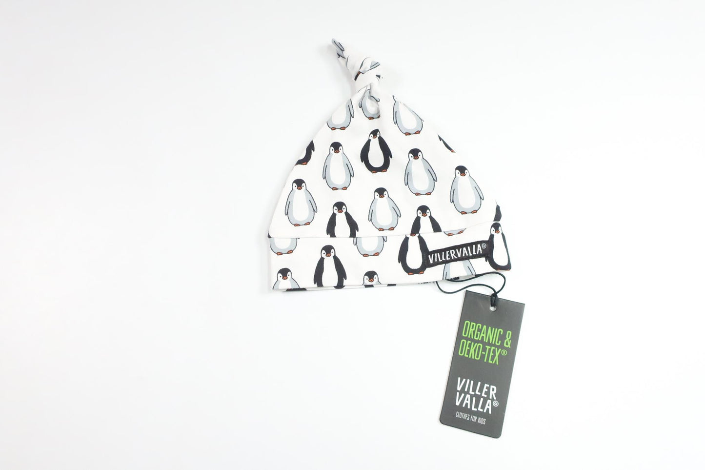 Mössa med pingviner från Villervalla - Storlek 38/40 - Vit