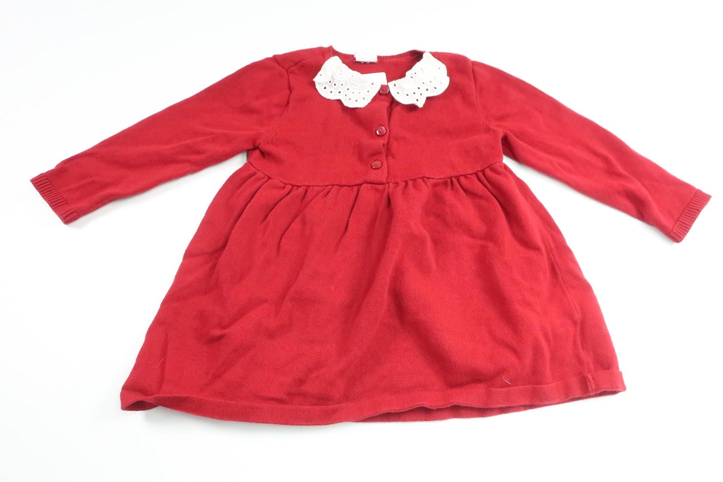 Stickad klänning från H&M - Storlek 80 - Röd