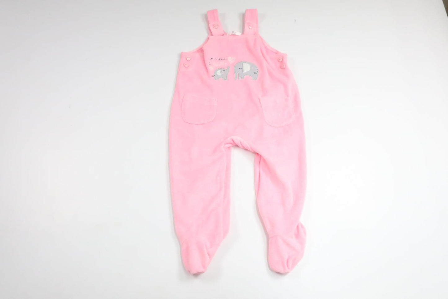 Jumpsuit i fleece från Baby - Storlek 80 - Rosa