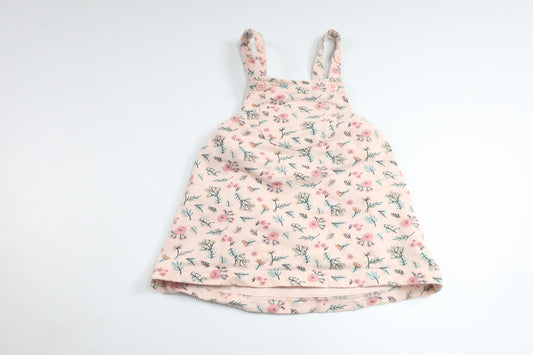 Blommig hängselklänning från ICA I Love Eco - Storlek 68 - Rosa