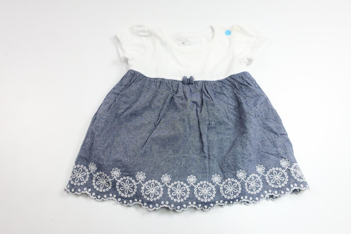 Klänning med inbyggd body från Elfindoll - Storlek 80 - Blå